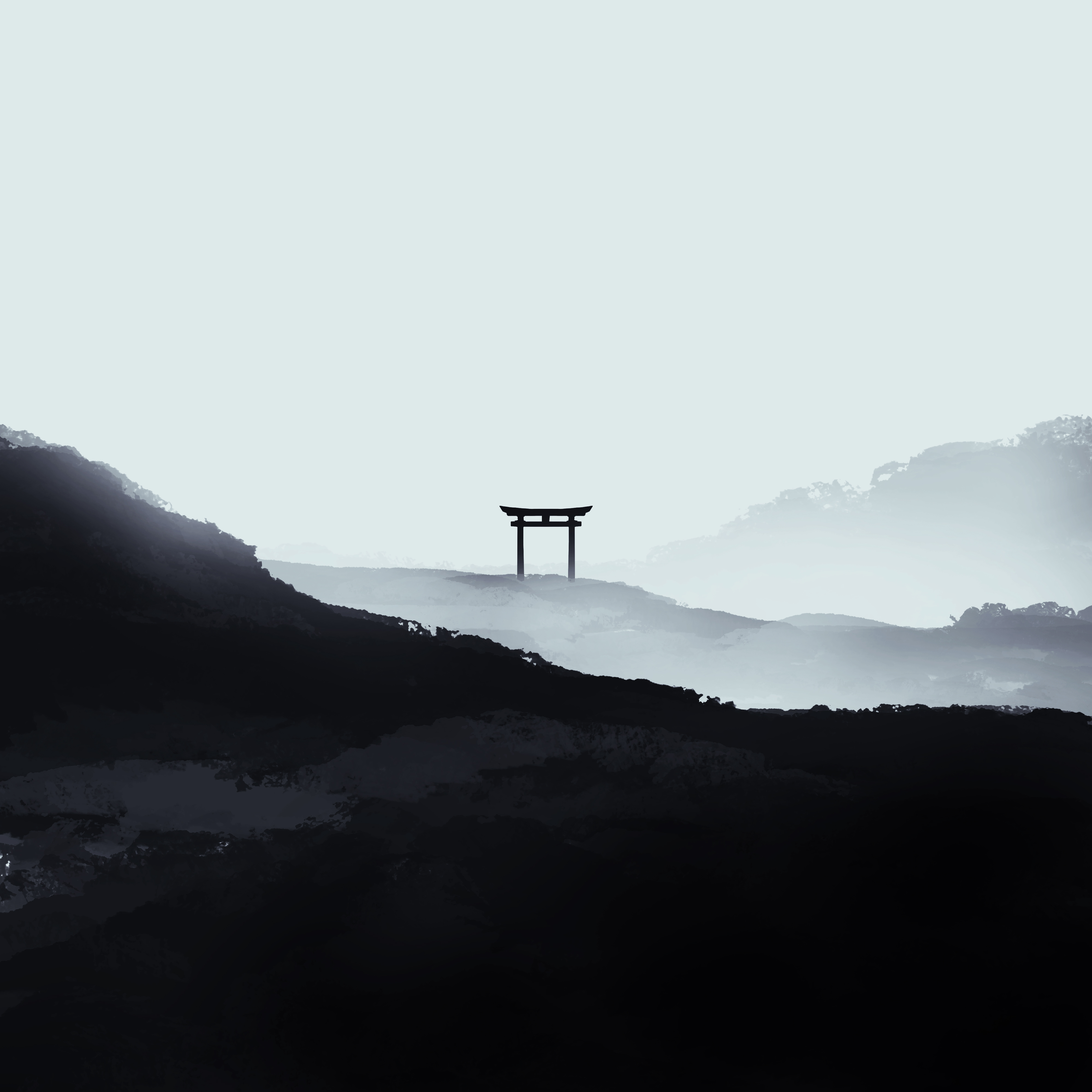japan-moutains_black-and-white